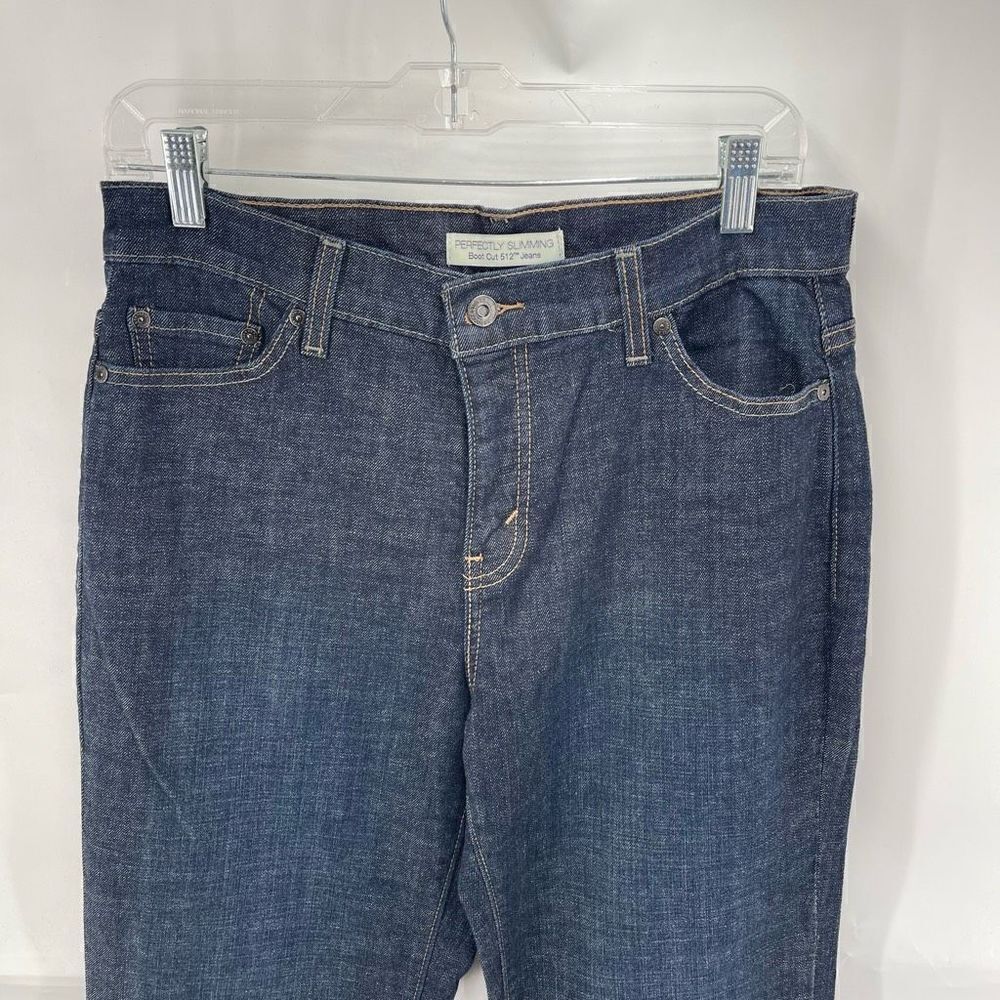 Levi's Womens Bootcut 512 Jeans Perfectly Slimming Denim Stretch Blue 12 Medium - Picture 3 of 10